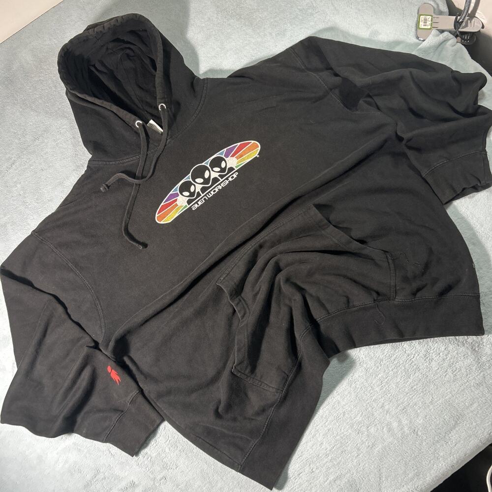 RARE 2000s Alien Workshop Hoodie XL Extraterrestrial Gray Aliens Grunge Loose